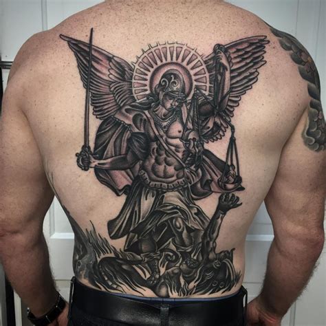 tattoos of st michael|st michael tattoo small.